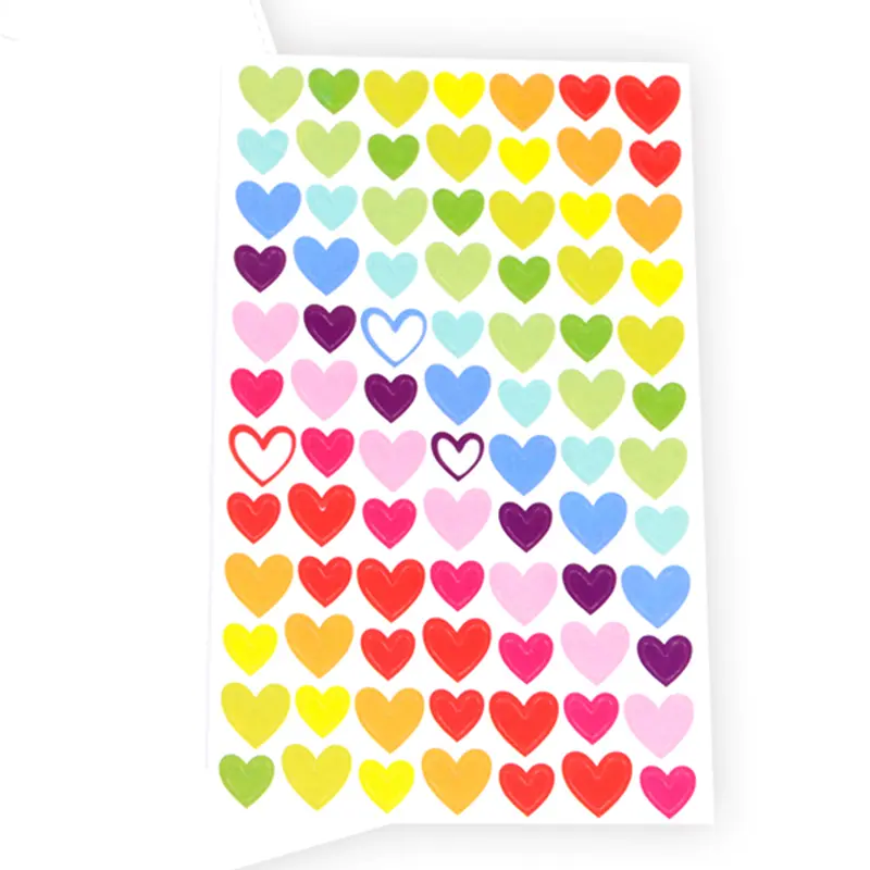 10pcs Colorful love Adhesive Stickers - Perfect for Scrapbooking, DIY Arts, and Crafts and Fun Shapes for Creative Projects