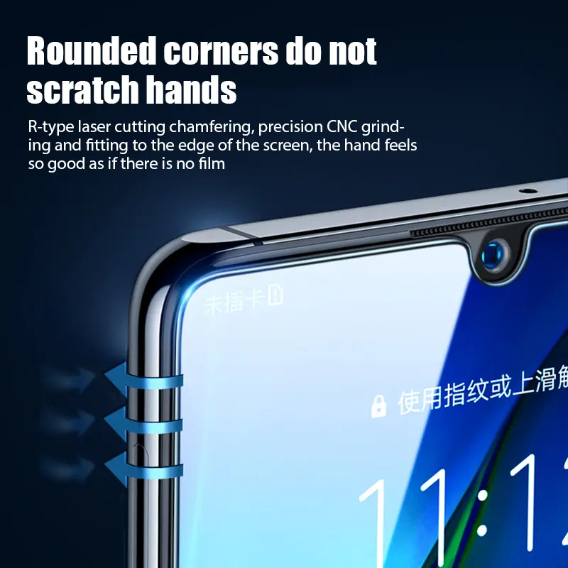 5PCS Screen Protector for Huawei P30 P40 P20 Mate 20 Lite Y6 Y7 2019 Tempered Glass on Huawei P Smart Z 2019 2021 Nova 5T Glass