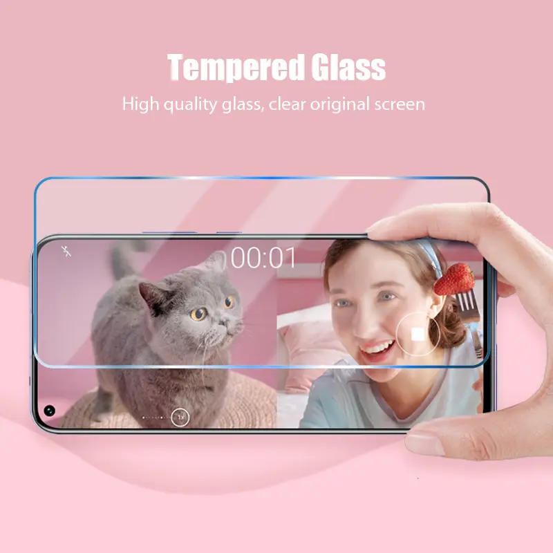 5PCS Screen Protector for Huawei P30 P40 P20 Mate 20 Lite Y6 Y7 2019 Tempered Glass on Huawei P Smart Z 2019 2021 Nova 5T Glass