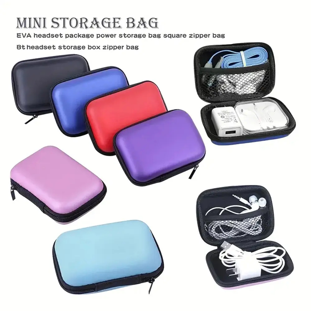 EVA Travel Protective Case, Multifunctional Large Capacity Waterproof Storage Bag, Data Cable Storage Bag-ll