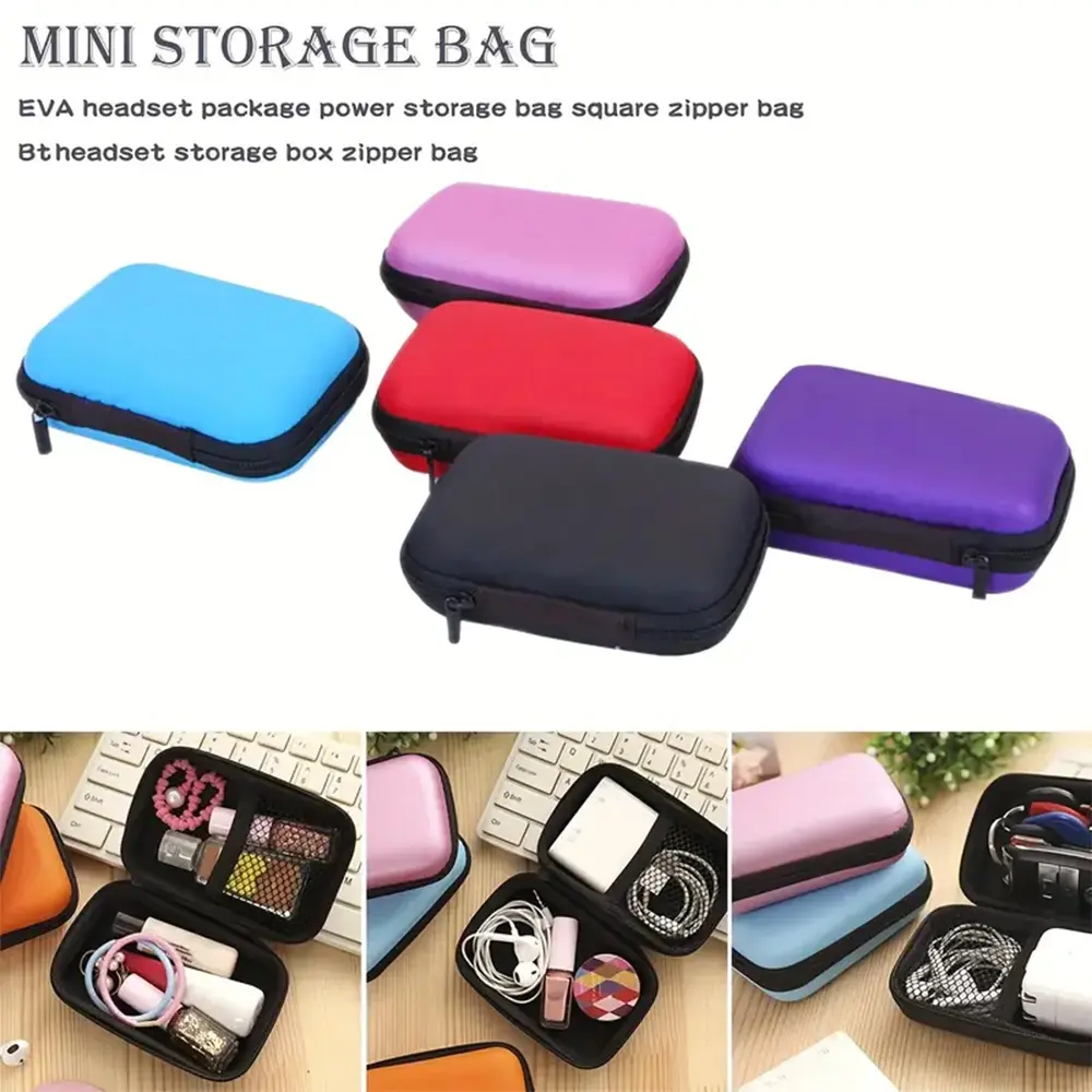EVA Travel Protective Case, Multifunctional Large Capacity Waterproof Storage Bag, Data Cable Storage Bag-ll