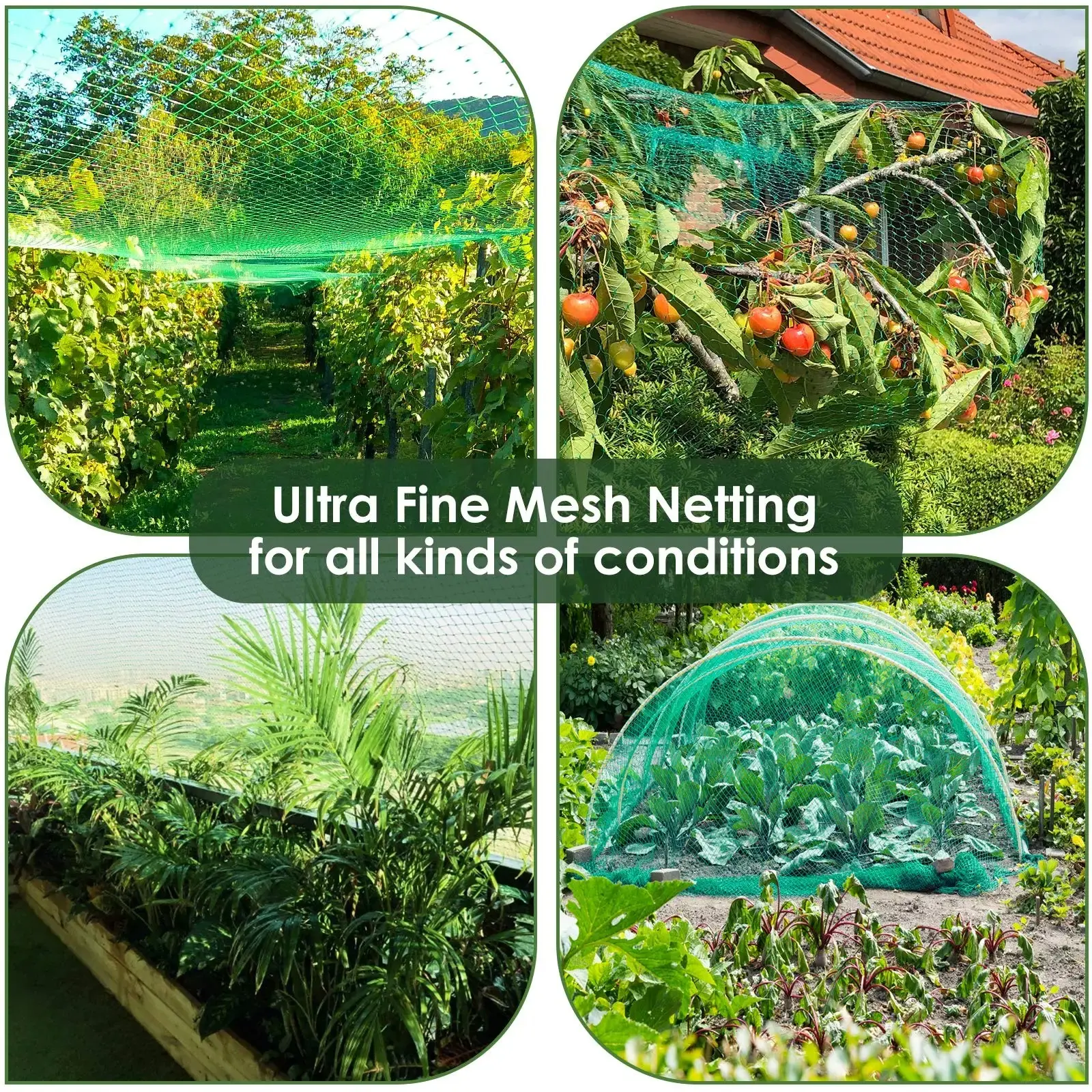 5/10/20M Anti Bird Protection Net Mesh Garden Plant Netting Protect Plants and Fruit Trees from Birds Deer Poultry Best Fencing