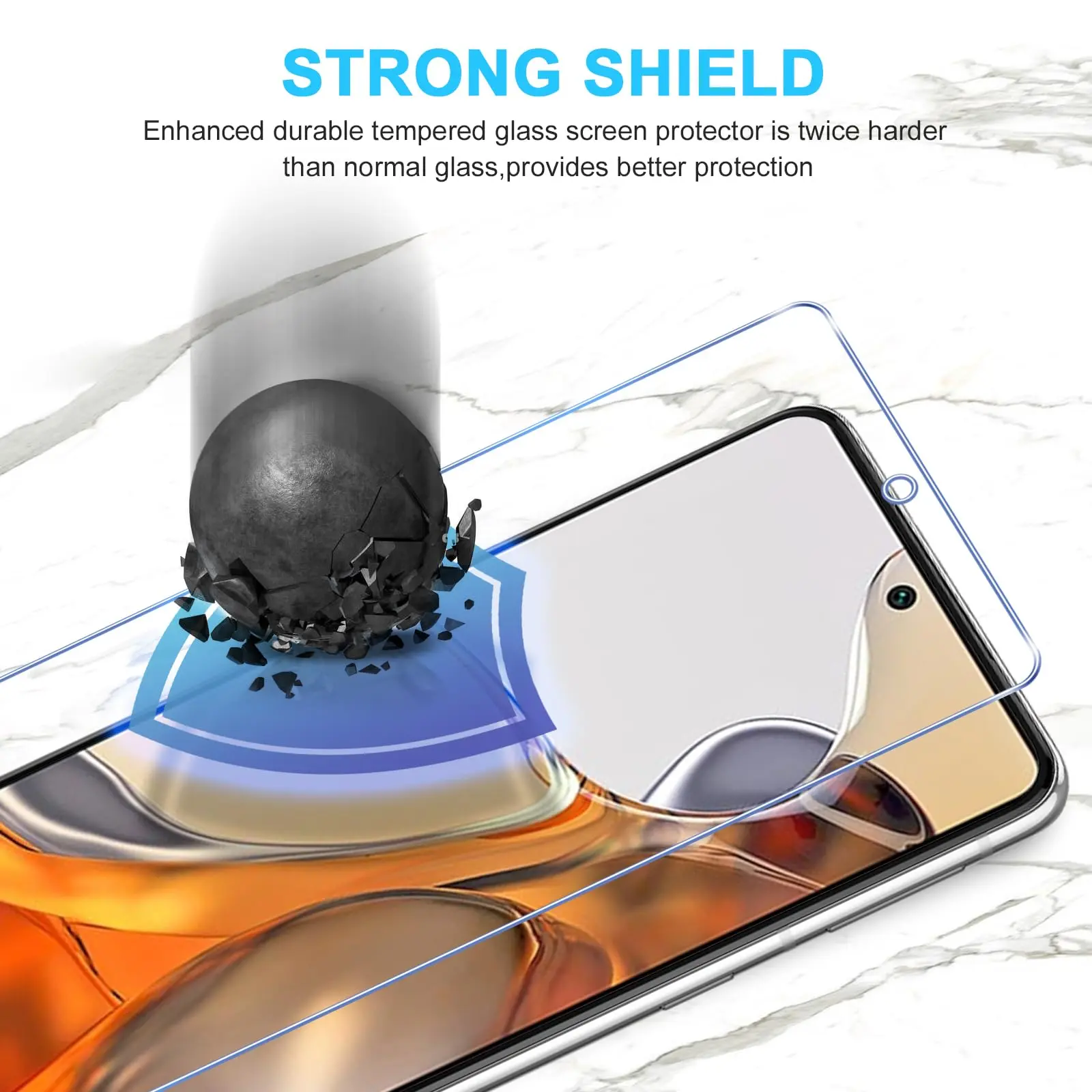 Screen Protector For Xiaomi 11T Pro Tempered Glass  9H HD High Aluminum Clear Transparent Case Friendly