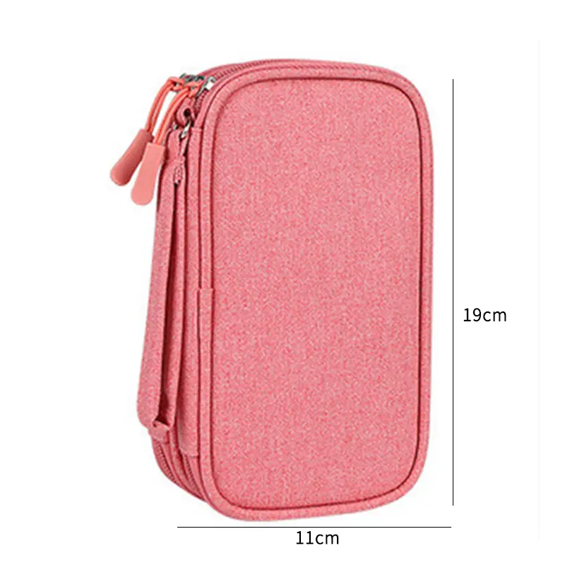 Data Cable Storage Bag, Double-Layer Hard Drive Bag, Protective Cover, Portable Power Bank, Digital Accessories, Large Capacity