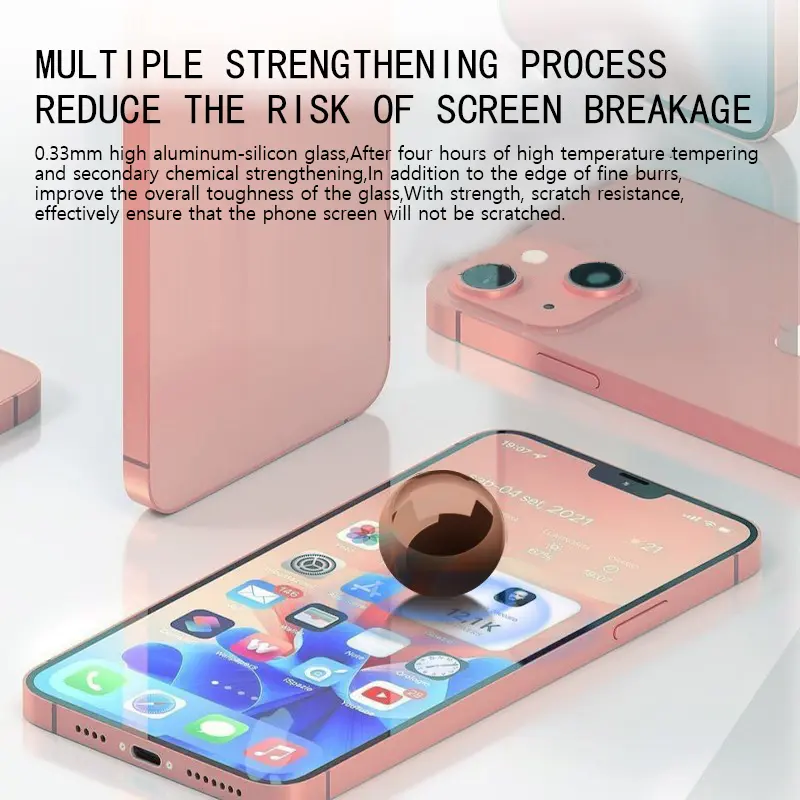 4PCS HD Tempered Glass For iPhone 12 13 14 15 Pro Max 13 Mini Screen Protector For iPhone 16 Pro Max 15 16 Plus Protective Glass