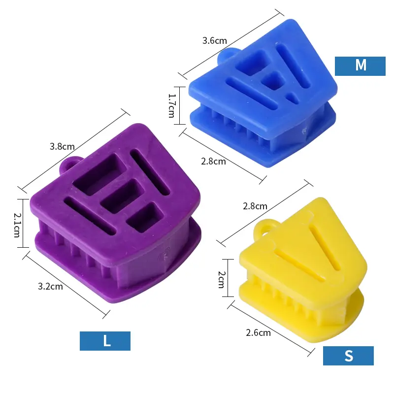 Dental Occlusal Pad Silicone Mouth Props With Tongue Guard Bite Pads Blocks Autoclavable Dentist Oral Retractor Dentistry Tools