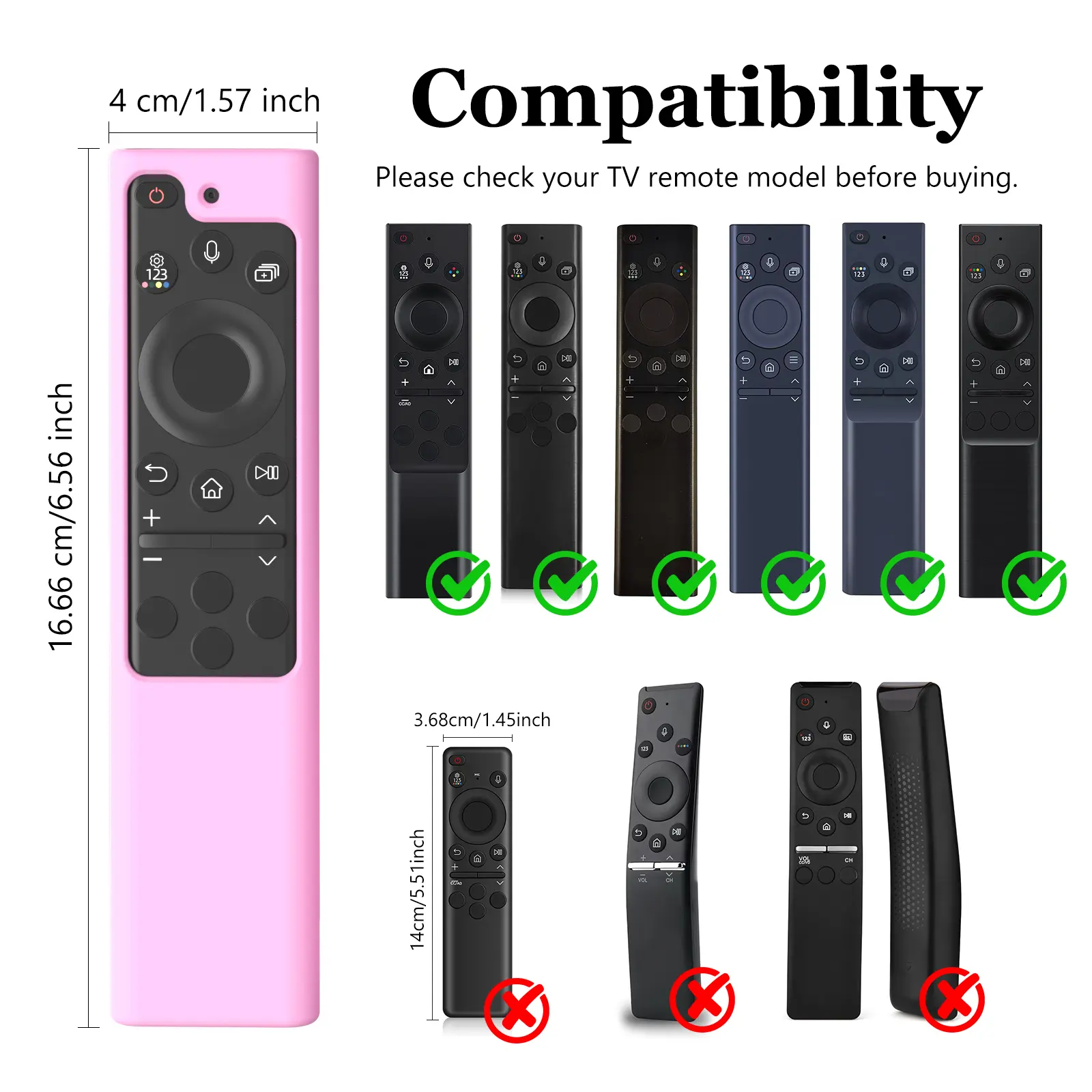 Standing Silicone Remote Cover for Samsung Solar TV Remote Control BN59-01385 TM2280E BN59-01391 VG-TM2180ES/ZA BN59-01357 etc