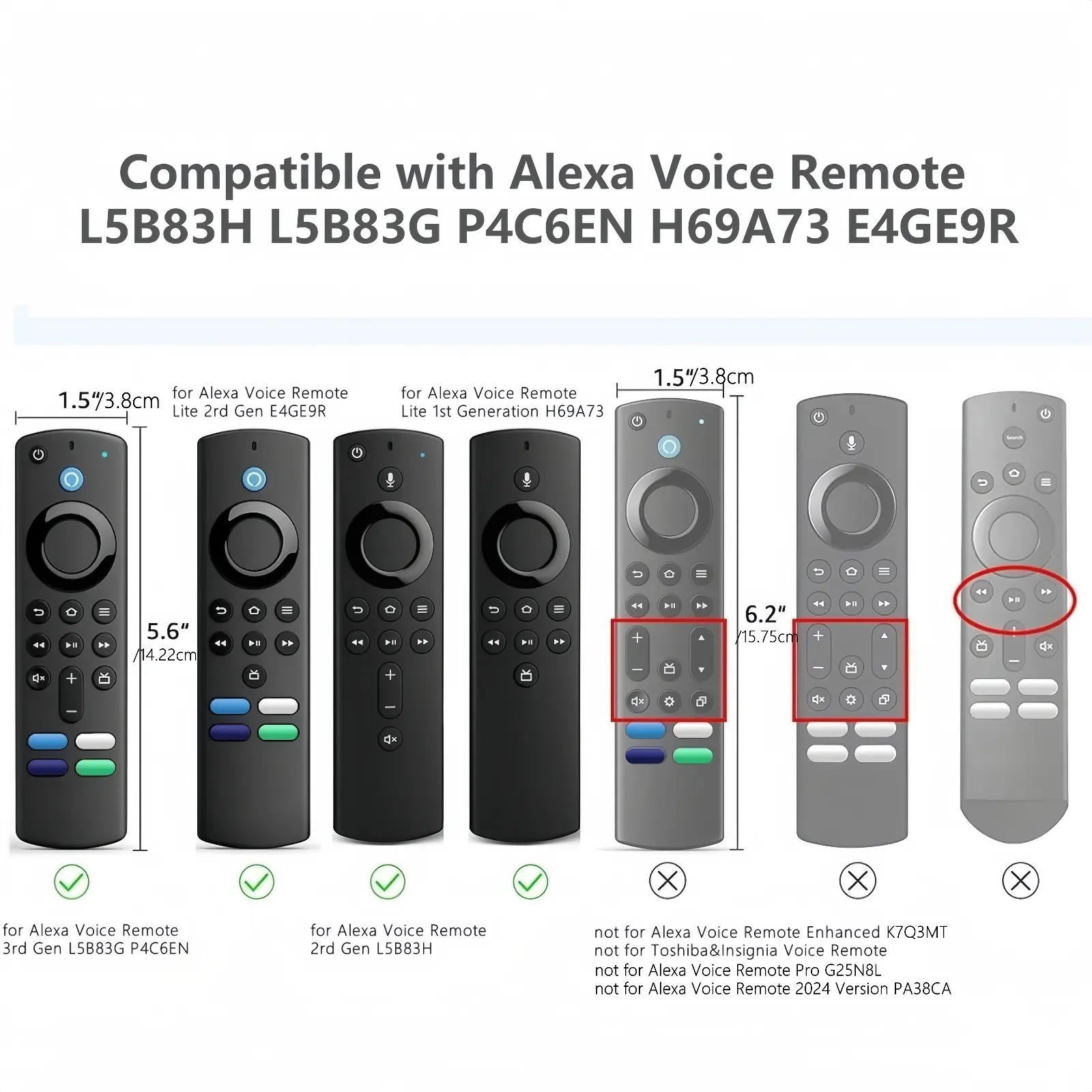 Cute Love Shape Silicone Remote Control Cover Case for Fire TV Stick/Cube Alexa Voice Remote L5B83H L5B83G P4C6EN H69A73 E4GE9R