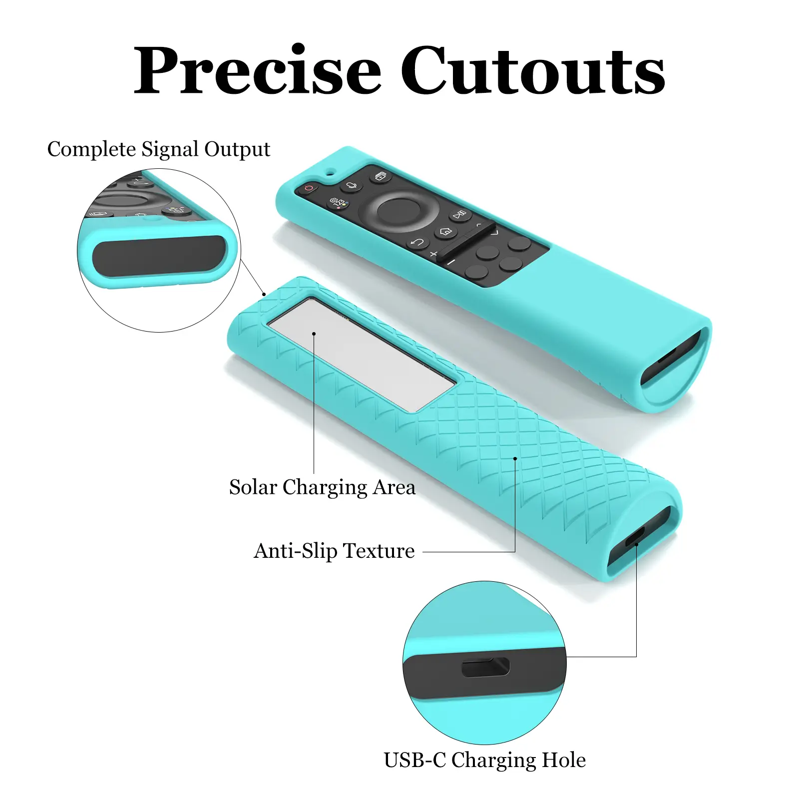 Standing Silicone Remote Cover for Samsung Solar TV Remote Control BN59-01385 TM2280E BN59-01391 VG-TM2180ES/ZA BN59-01357 etc