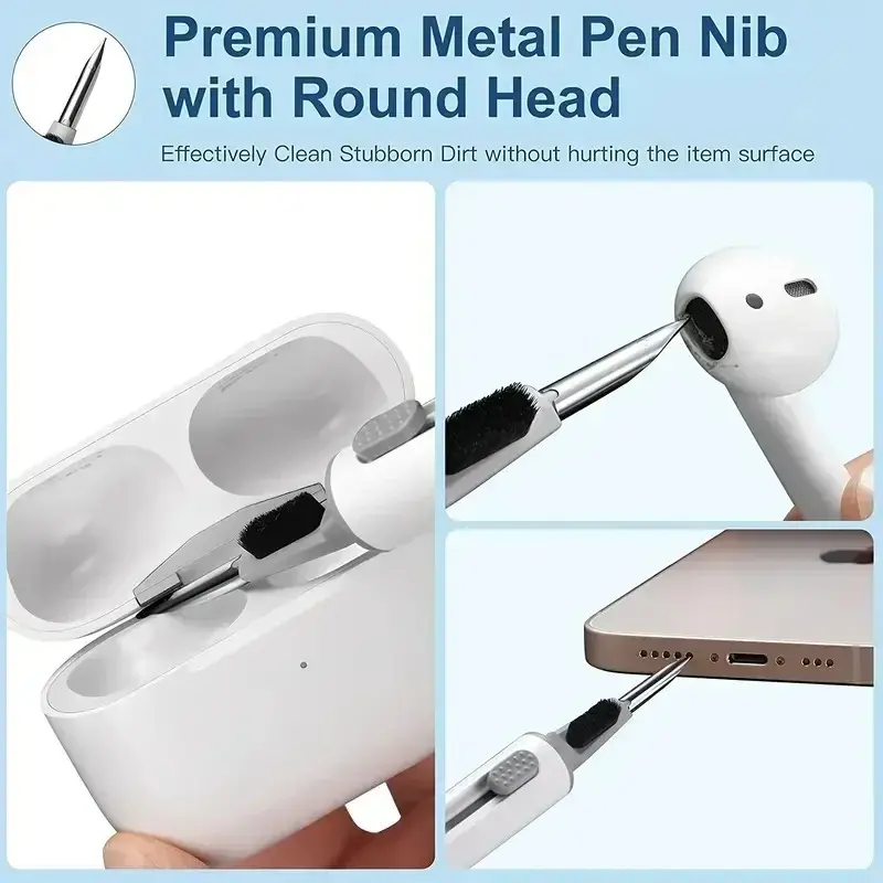 Earphone three-in-one slider, cleaning pen, Airpods 3 Pro series brush, earplug cleaner, earplug cleaning tool