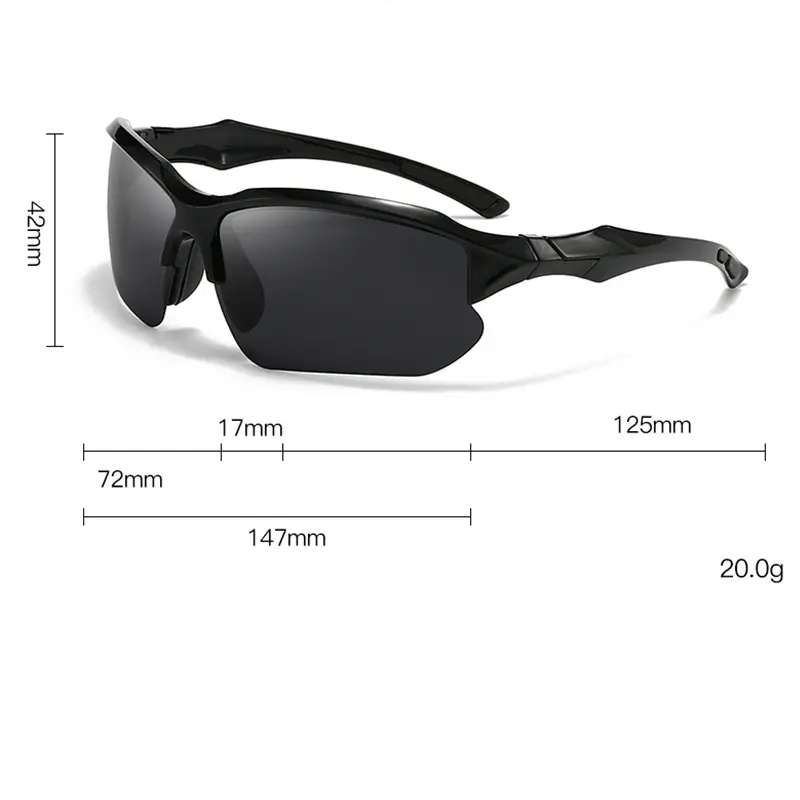 New Sports Half Frame Polarized Sunglasses For Men's Cycling And Running Sunglasses, Lightweight Eye Protection Glasses 3247