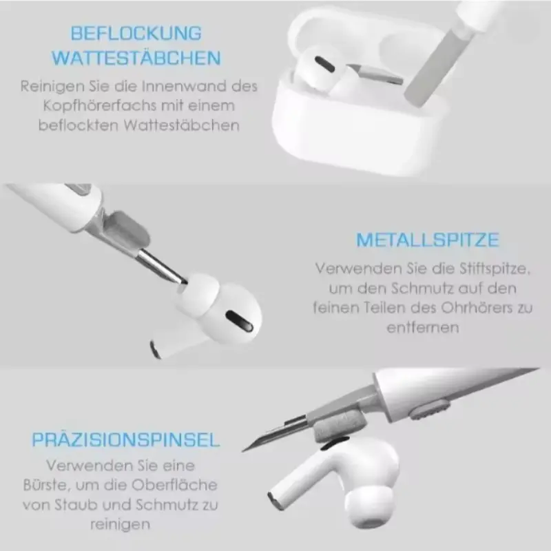 Earphone three-in-one slider, cleaning pen, Airpods 3 Pro series brush, earplug cleaner, earplug cleaning tool