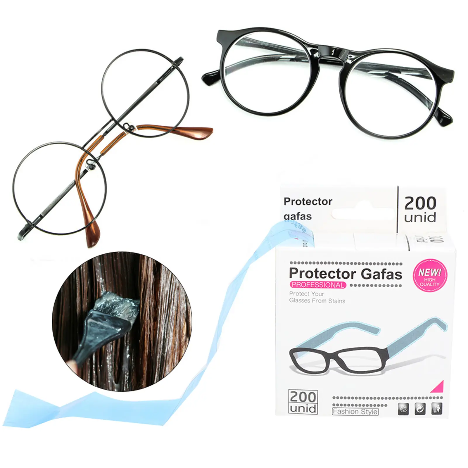 Disposable Glasses Leg Sleeves Cover Salon Hairdresser Hair Dye Tools Pro Hairdressing Eyeglasses Protector Supplies