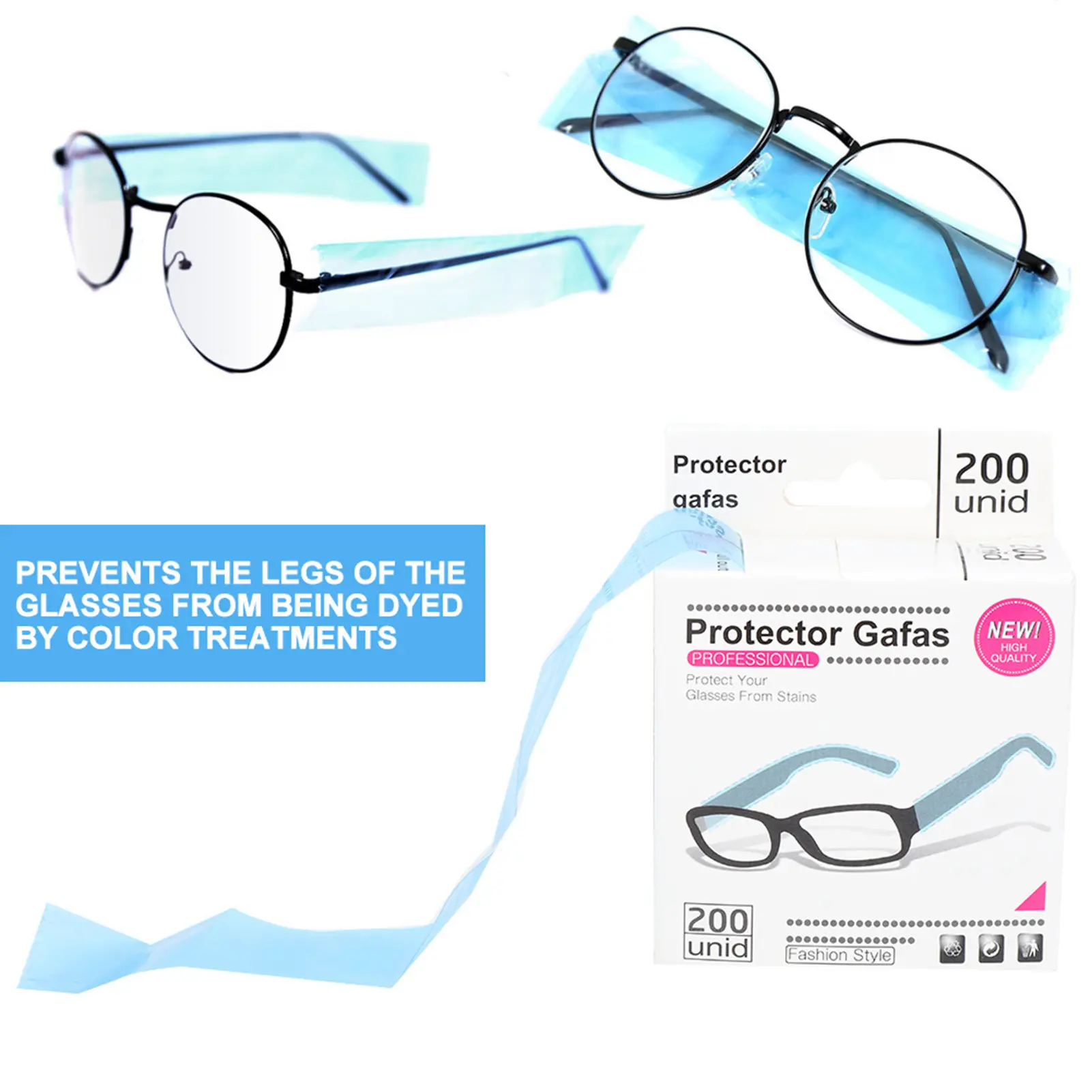 Disposable Glasses Leg Sleeves Cover Salon Hairdresser Hair Dye Tools Pro Hairdressing Eyeglasses Protector Supplies