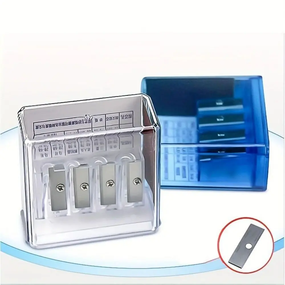 1PC sketch pencil charcoal long core pencil sharpener, art special pencil sharpener 4-hole multi-function with cover