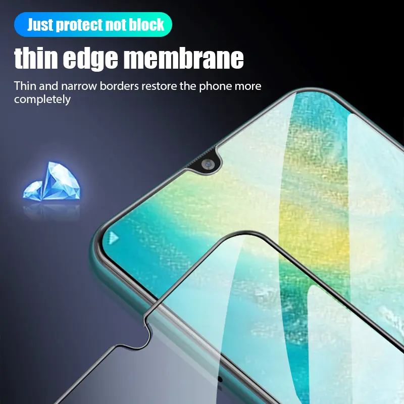 3Pcs Full Cover Protective Glass for Huawei P20 P30 Pro P30 P40 Lite Screen Protector Glass for Huawei Mate 20 Lite P Smart 2019