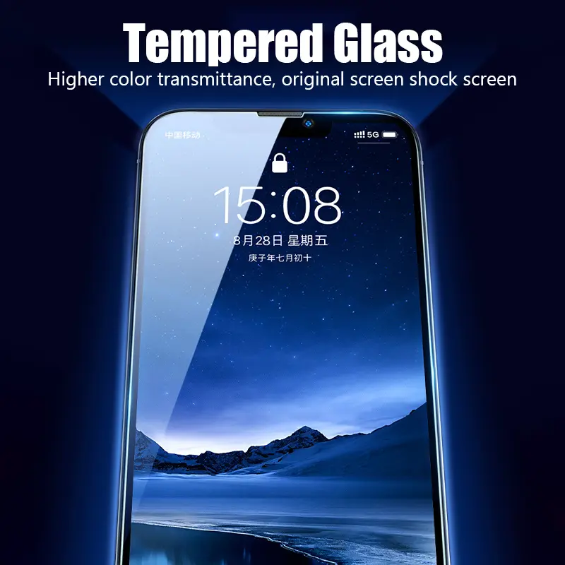 4PCS Full Cover Tempered Glass For iPhone 16 15 14 13 12 11 Pro Max Screen Protector For iPhone 16 15 14 13 11 Pro 16e Glass