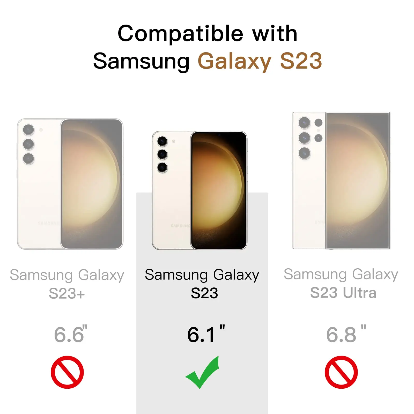 Screen Protector For Samsung Galaxy S23 5G Tempered Glass HD Crystal 9H High Aluminum Fingerprint Unlock