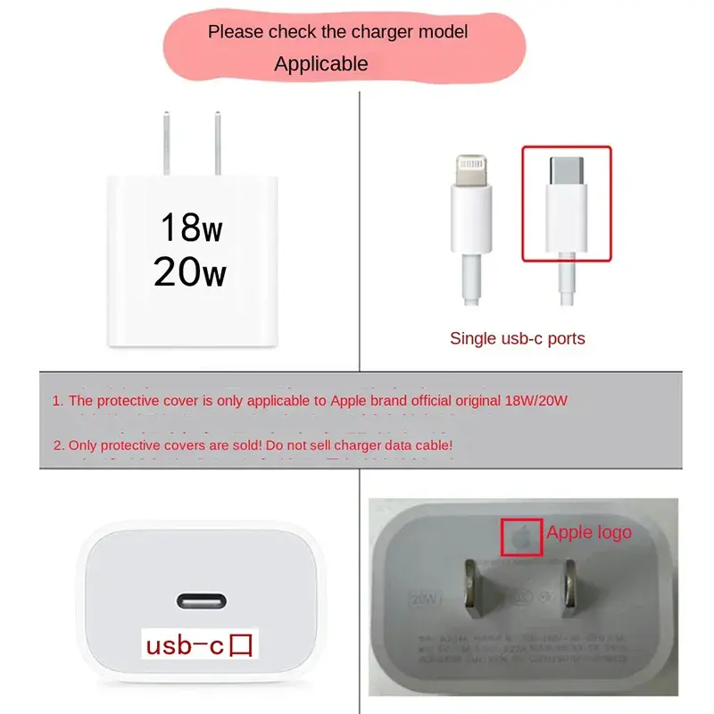 Charger Cable Protector For Iphone 15 14 13 12 18W 20W Original Charger Protection Cover Star-eared dog Data Line Winder Protect