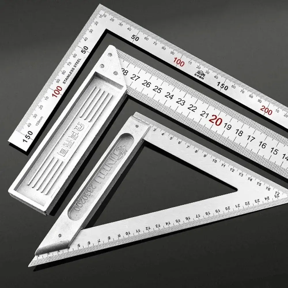 90 Turning Ruler Aluminum Alloy Square Ruler Right Angle  Woodworking Ruler Steel Turning Ruler Measuring Tools Gauge
