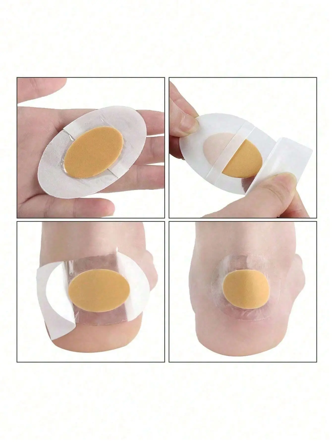 20pcs Gel Grip Heel Protector Adhesive Foot Patches Blister Pads Heel Liner Shoes Stickers Pain Relief Plaster Foot Care Cushion