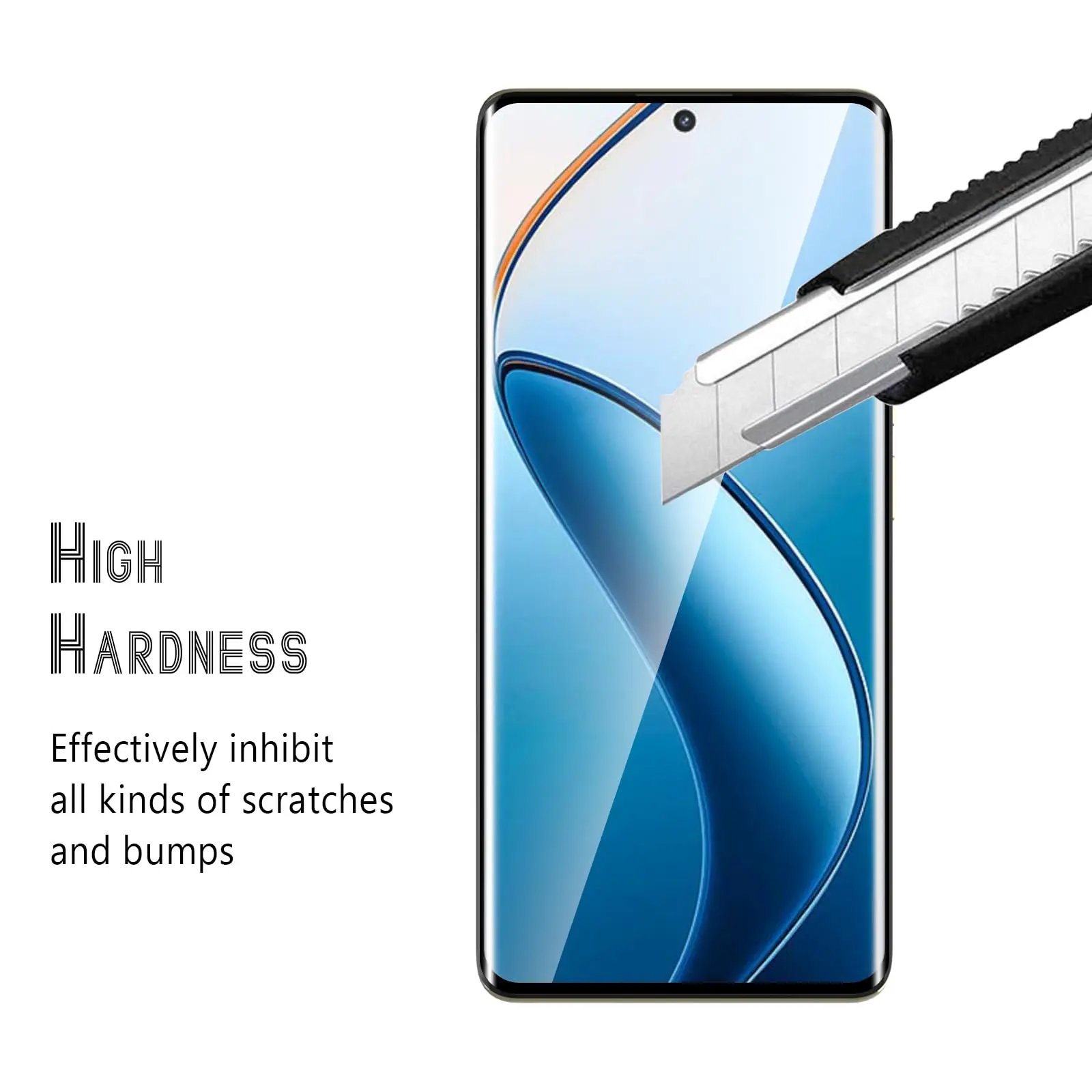 3D Curve Screen Protector For Realme 12 Pro Plus OPPO Tempered Glass High Aluminum HD  Crystal   9H Ultra Transparent Clear