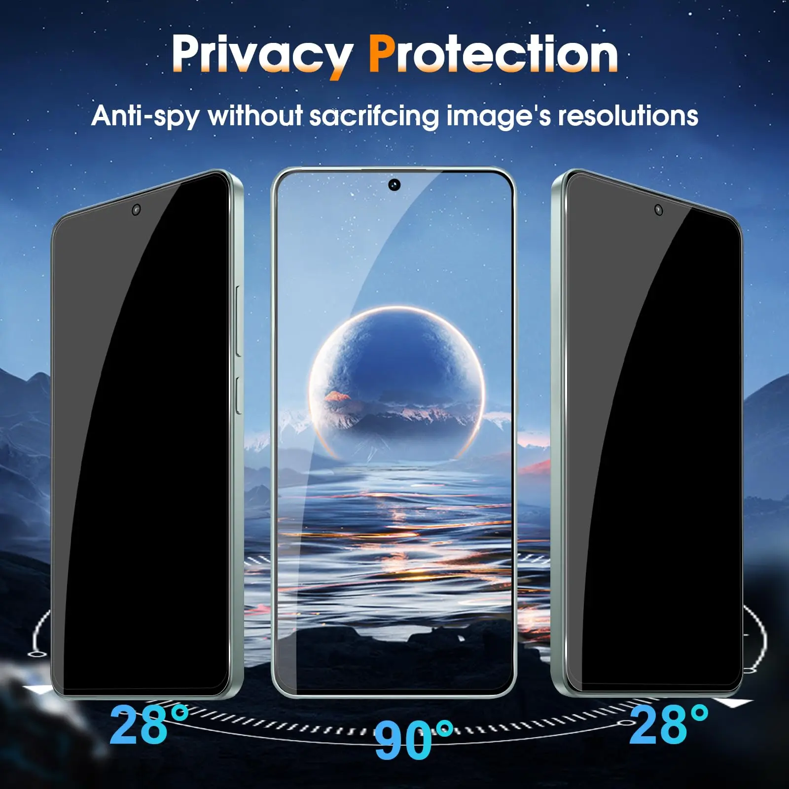 Anti Spy Screen Protector For Redmi Note 12 Pro Xiaomi, Tempered Glass 9H Privacy Peep Scratch High Aluminum Case Fit