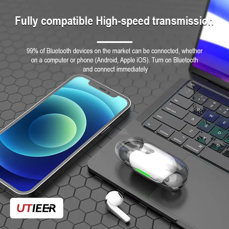 H69 Bluetooth 5.3 TWS Earbuds - ANC Noise Cancelling Wireless Earphones with 50H Playtime, Sports Fit 
