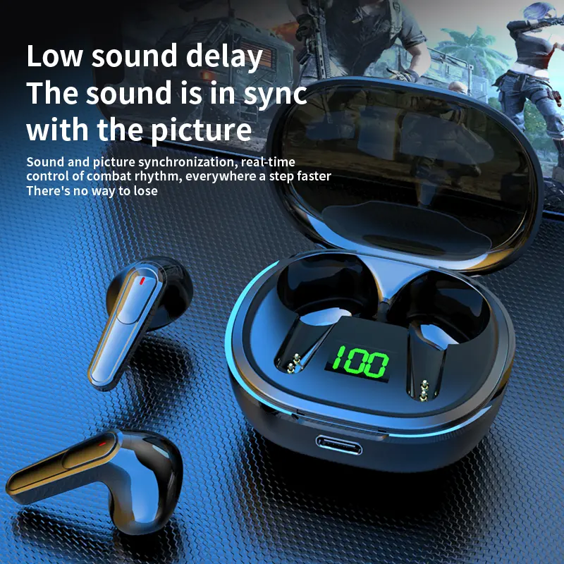 Pro 50 Bluetooth Earphones With True Wireless TWS Earplug Style Noise Reduction For Gaming And Esports Bluetooth Earphones Pro 5