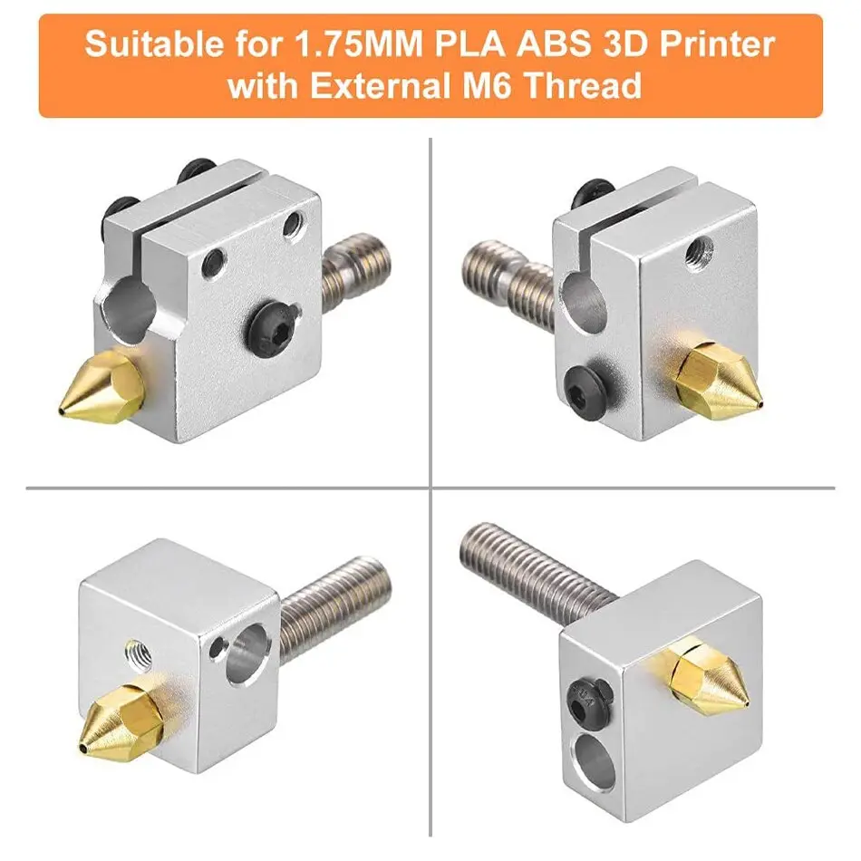 24pcs MK8 Ender 3 Nozzles 3D Printer Brass Nozzles Extruder for Ender 3 CR-10 0.2/0.3/0.4/0.5/0.6/0.8/1.0mm Printer Nozzle