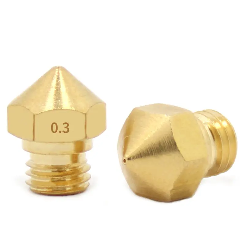 10 Pcs MK10 M7 Extruder Nozzle 3D Printer Nozzles 0.2/0.3/0.4/0.5/0.6/0.8/1.0mm Brass Extruder Print Head for 3D Printer