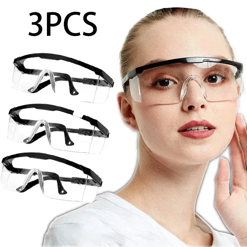3/10Pcs Anti-Splash Work Safety Glasses Eye Protecting Lab Goggles Protective Industrial Wind Dust Proof Goggles Cycling Glasses