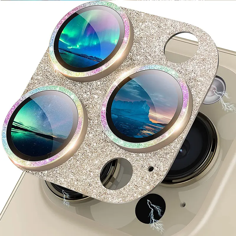Integral Glitter Armor Lens Film iPhone13 14 15 Pro Max Accessories iphone Camera Protector iphone 15 Lens For Cell Phone Camera