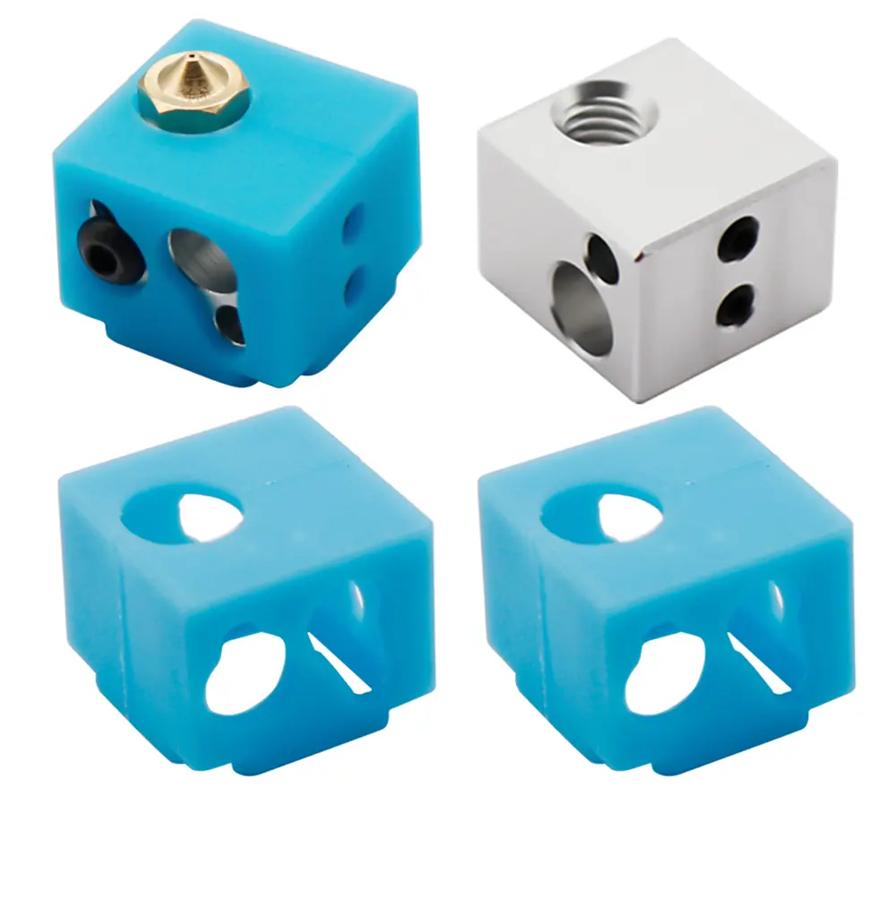 1 Set E3D V5 J-head Heating Block Extruder Aluminum HotEnd V5 Heated Block silicone Sock case cover 3D Printer Parts 16*16*12mm