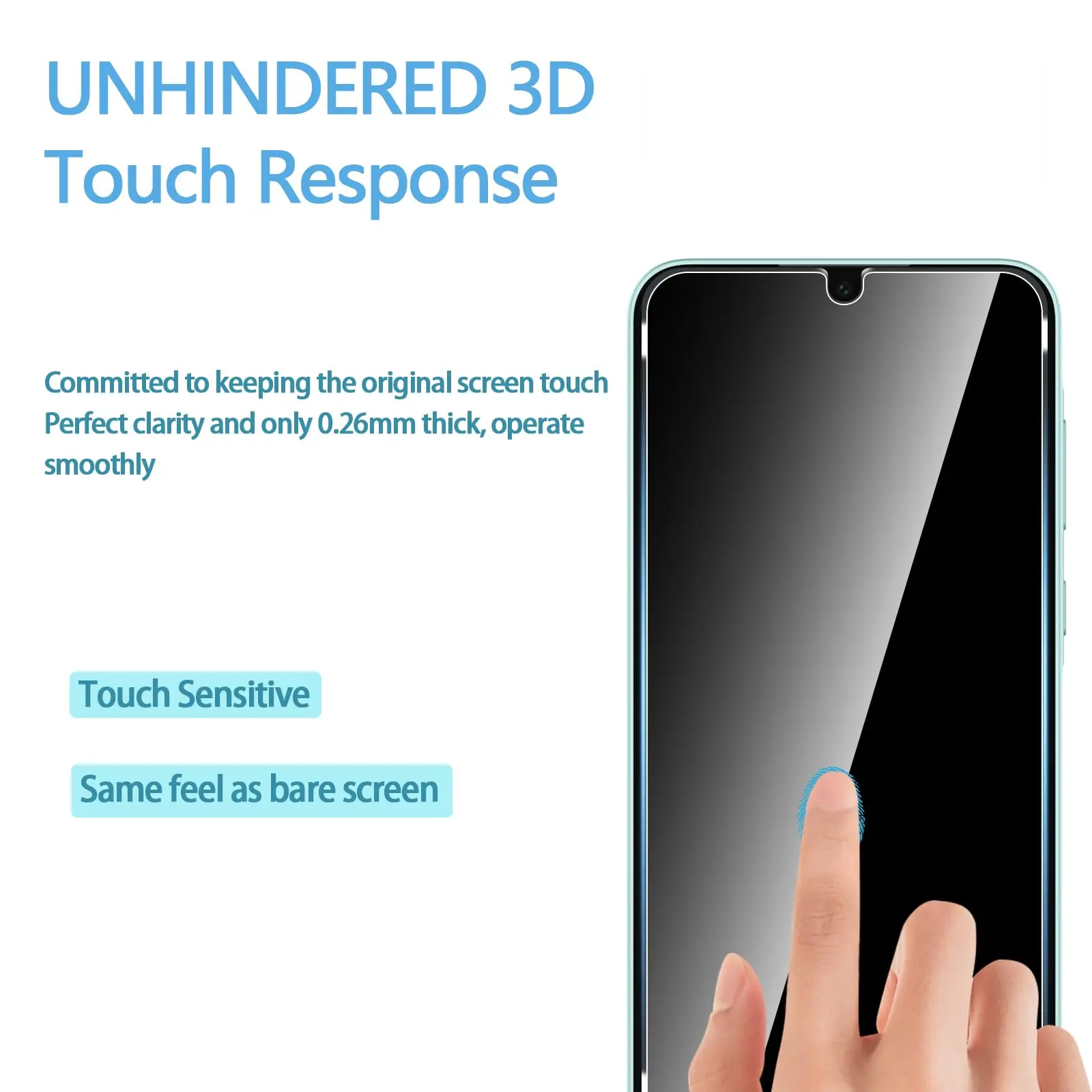Screen Protector for Galaxy A16 4G 5G 6.7 inch Samsung A+ Tempered Glass Crystal HD 9H Transparent Anti Scratch Case Friendly