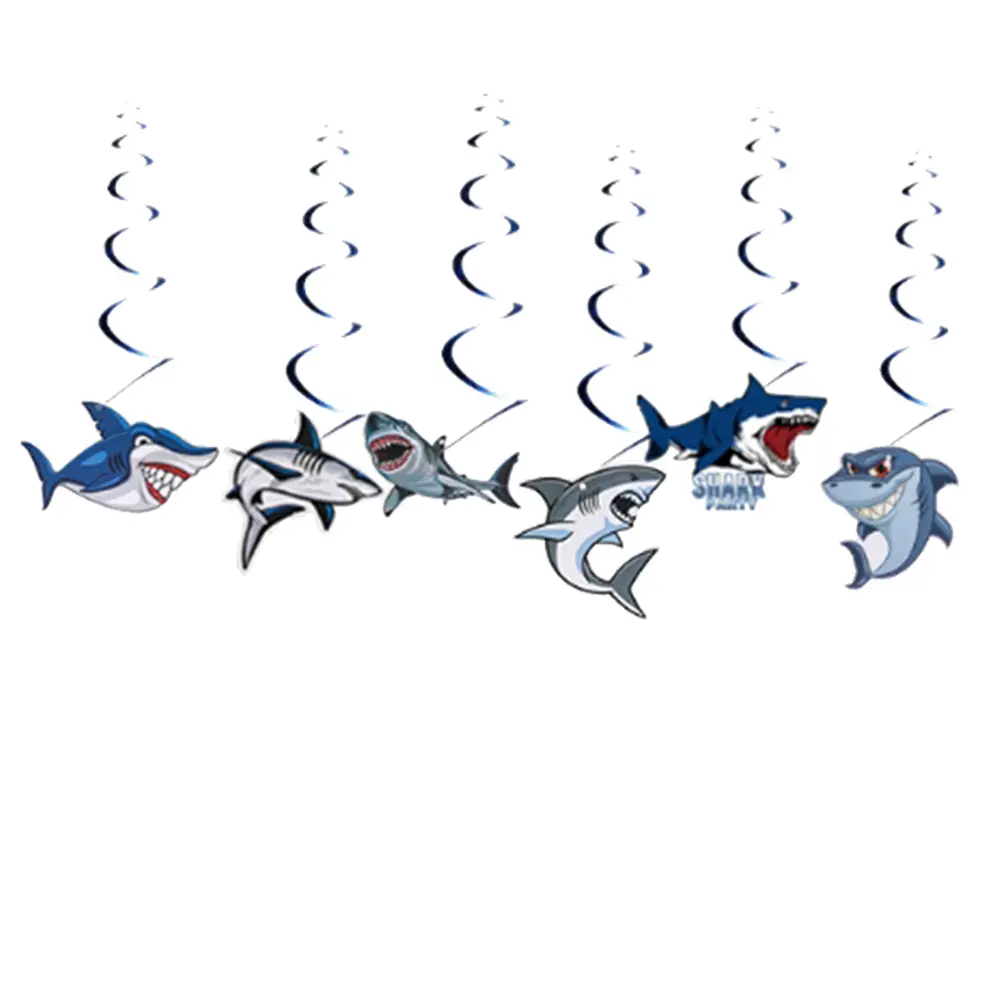 Blue Ocean Shark balloon Number balloon Set Shark foil Balloon kids Ocean animals Shark themed Birthday Party Decoration Banner