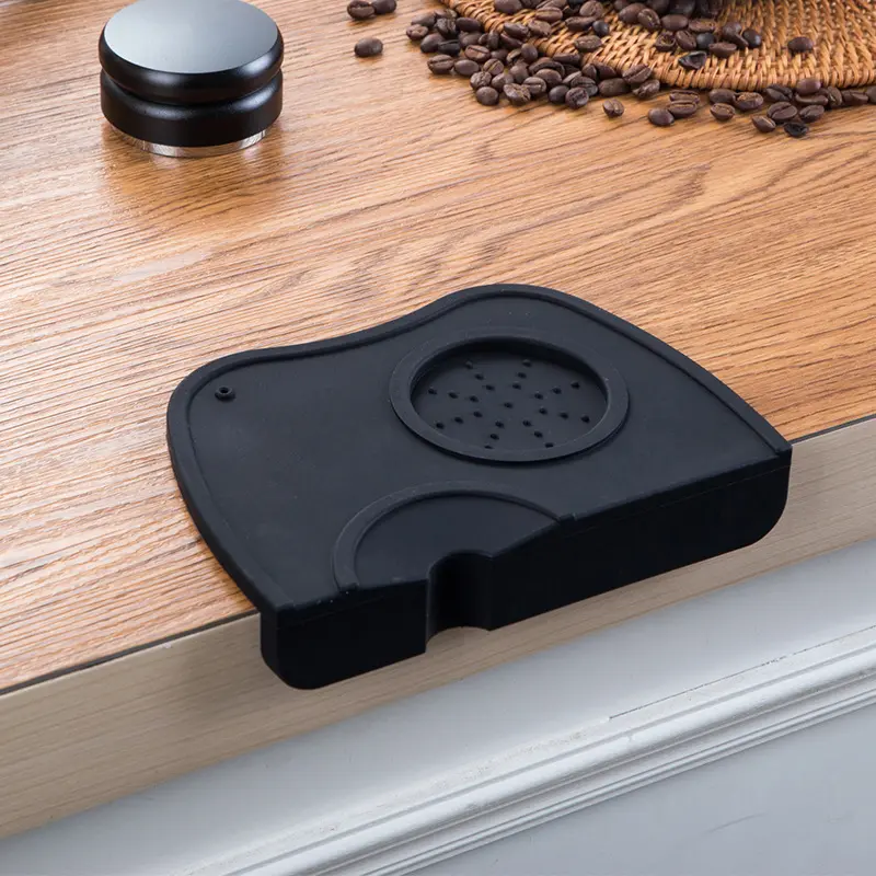 Espresso Coffee Tampers Mat Silicone Tamper Holder Corner Pad Anti-skid Tamper Mat Barista Coffee Bar Powder Distributor Pad