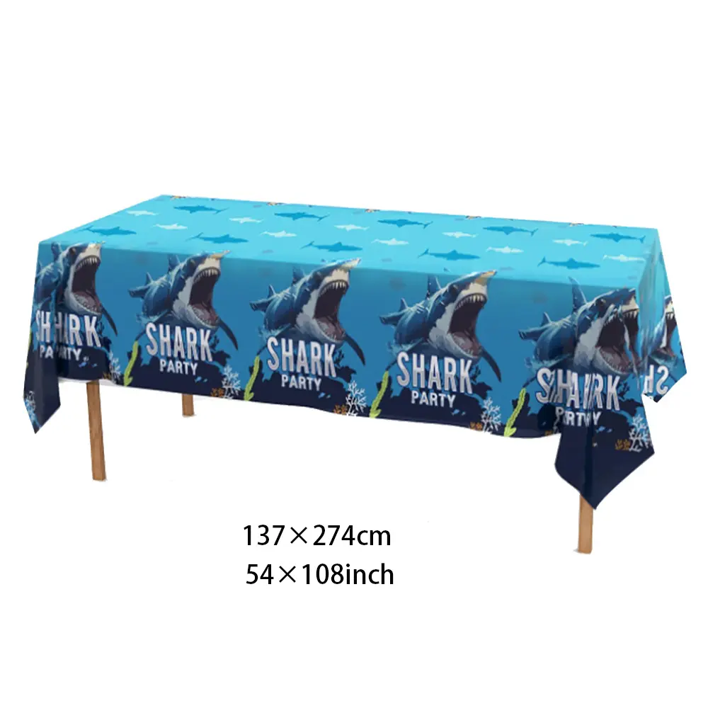 Blue Ocean Shark balloon Number balloon Set Shark foil Balloon kids Ocean animals Shark themed Birthday Party Decoration Banner