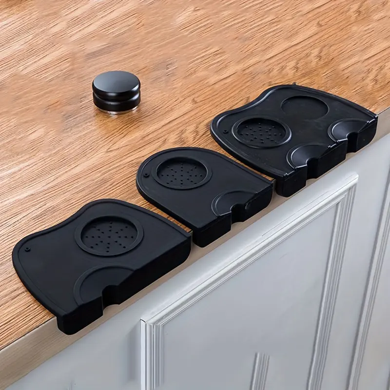 Espresso Coffee Tampers Mat Silicone Tamper Holder Corner Pad Anti-skid Tamper Mat Barista Coffee Bar Powder Distributor Pad