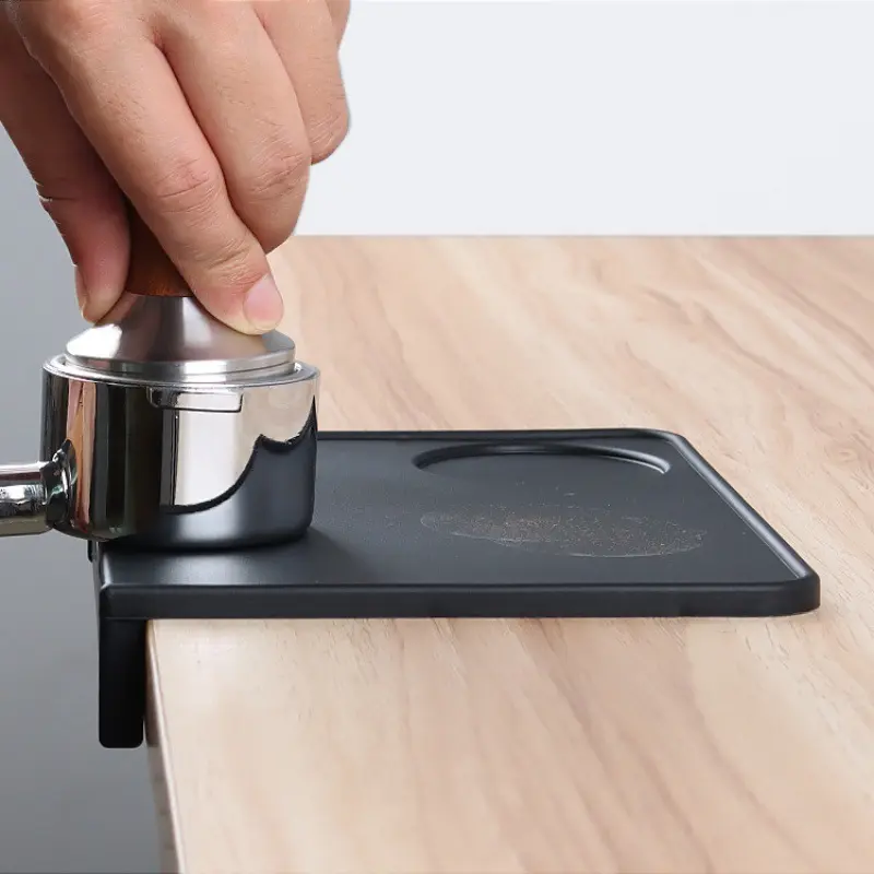 Espresso Coffee Tampers Mat Silicone Tamper Holder Corner Pad Anti-skid Tamper Mat Barista Coffee Bar Powder Distributor Pad