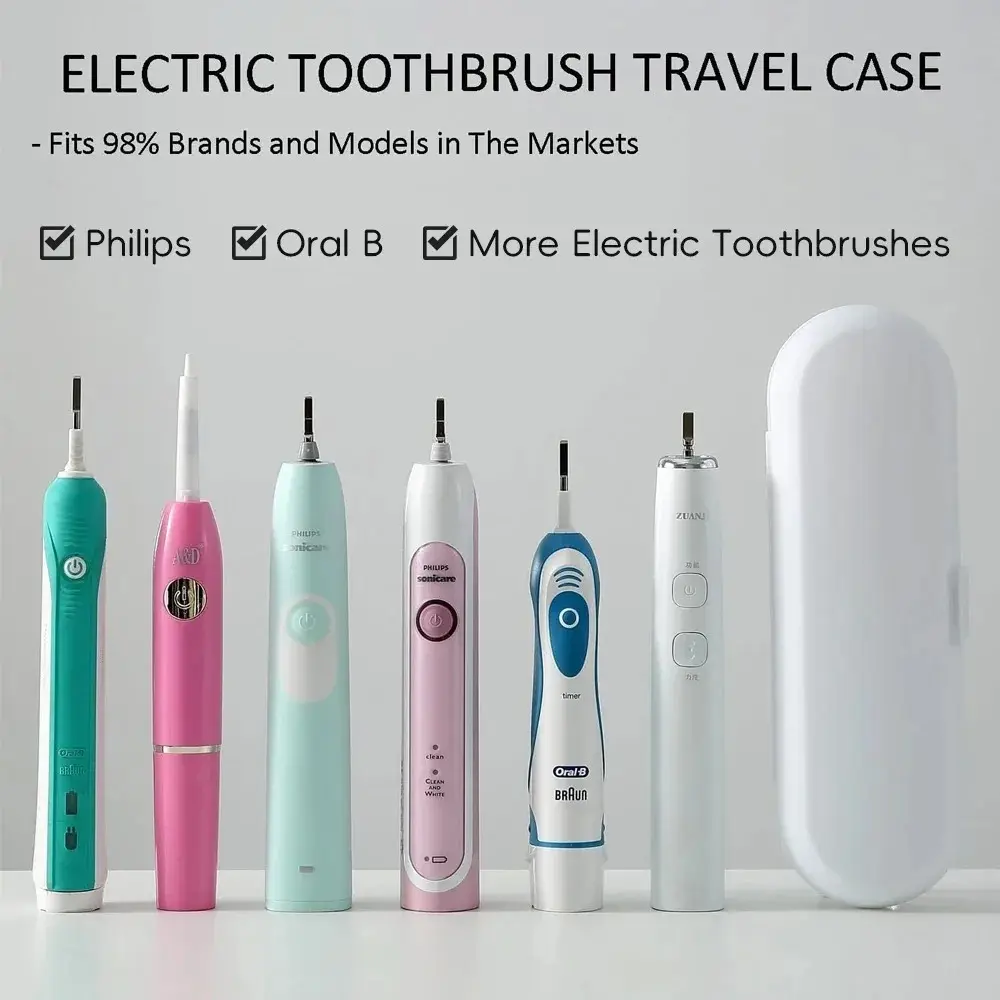 Toothbrush Travel Case Fit for Oral B & Philips Sonicare Electric Toothbrush Portable Travel Box Toothbrush Holder