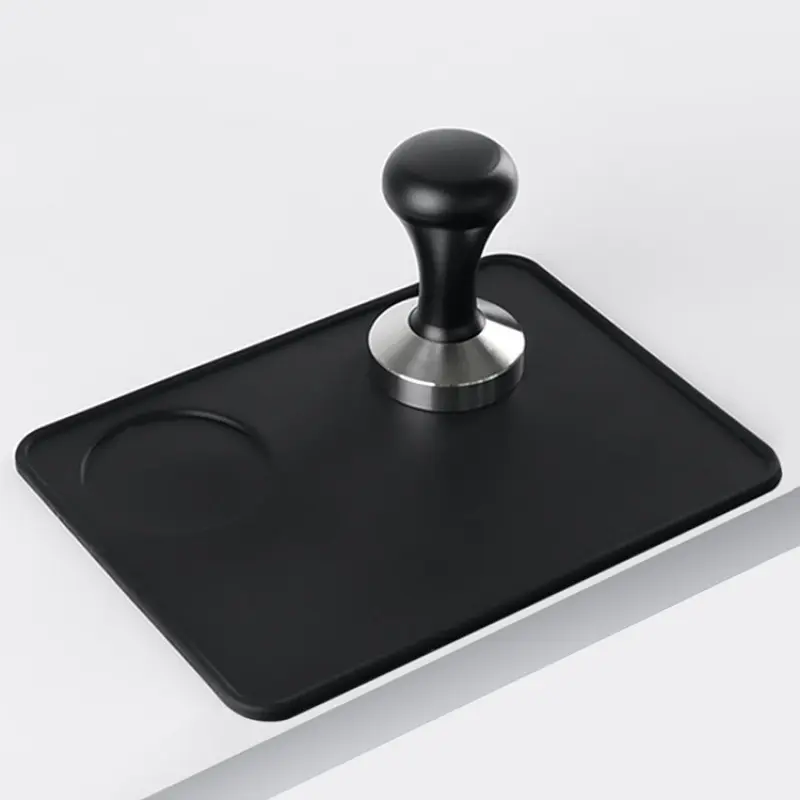 Espresso Coffee Tampers Mat Silicone Tamper Holder Corner Pad Anti-skid Tamper Mat Barista Coffee Bar Powder Distributor Pad