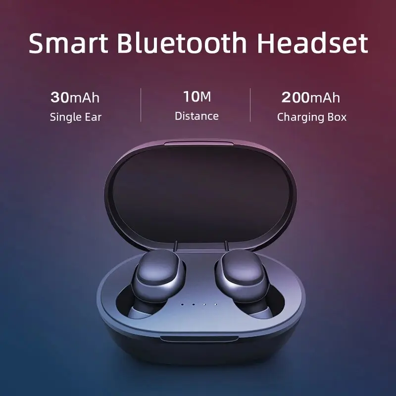 A6S TWS Wireless Bluetooth Headset Waterproof Noise Cancelling In Ear Earbuds with Mic Wireless Headphones Bluetooth Earphones