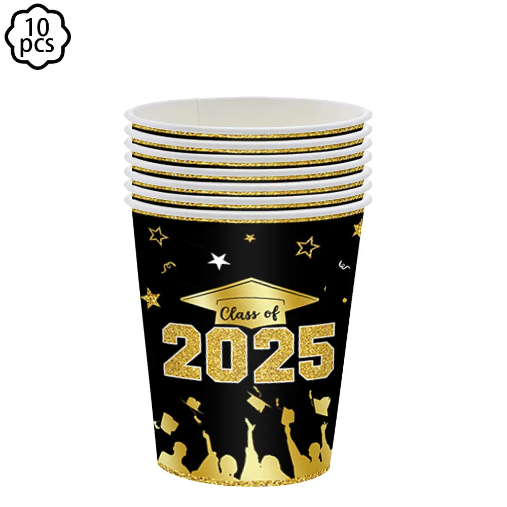 2025 Congrats Grad Party plate cup napkin Banner decoration Congrats Graduation Party Garland Tablecloth plate cup napkin decor