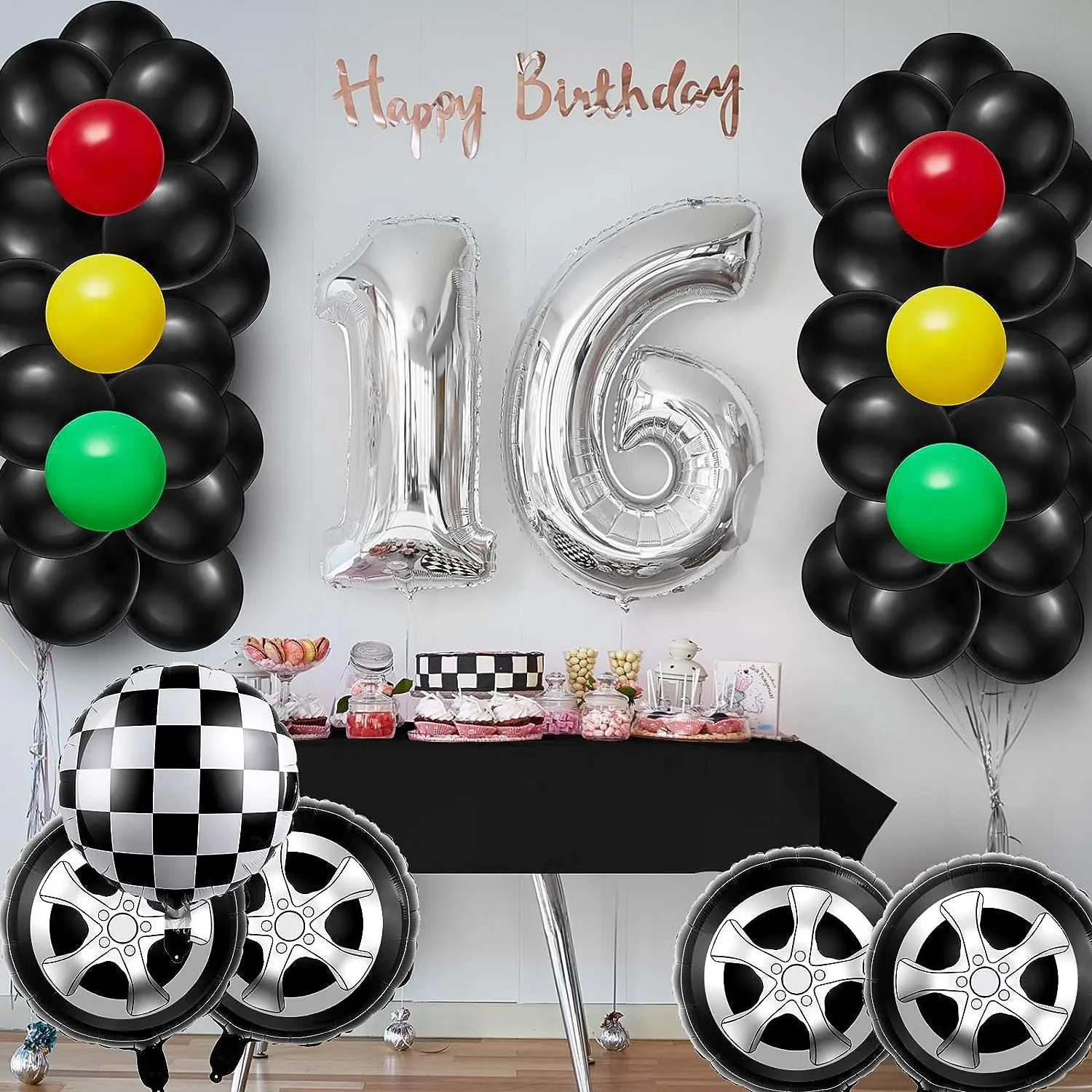 Racing Car Table Runner Tablecloths Table cover checkered flag racing road track kids Race Car Themed birthday Party Decoration