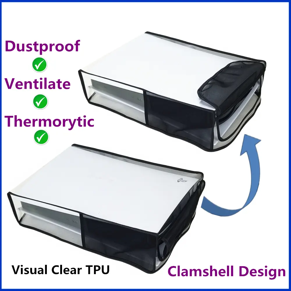 Horizontal Dust Cover For PS5 Washable Shell Scratch-proof Protective Case For Playstation 5 Console Digital&Disc Edition