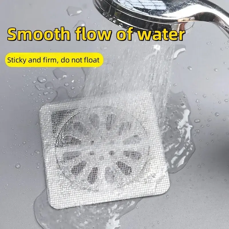 Disposable Shower Drain Cover Hair Catcher Mesh Bathroom Sink Strainer Anti Blocking Floor Drain Filter for Kitchen Pet Hair