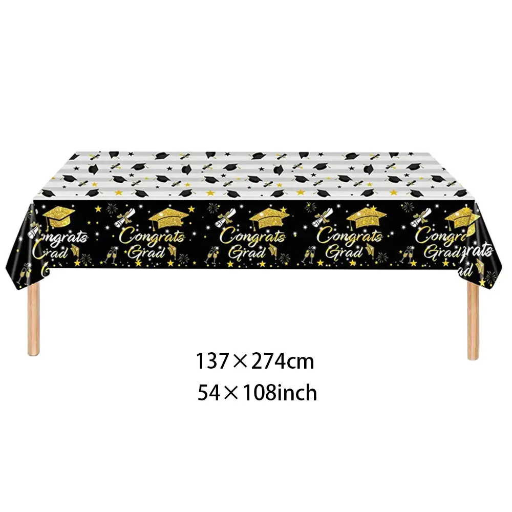 Congrats Graduation Party Tablecloth Table cover supplies Congrats Grad Tablecloth 2025 Congrats Grad Party decoration Banner