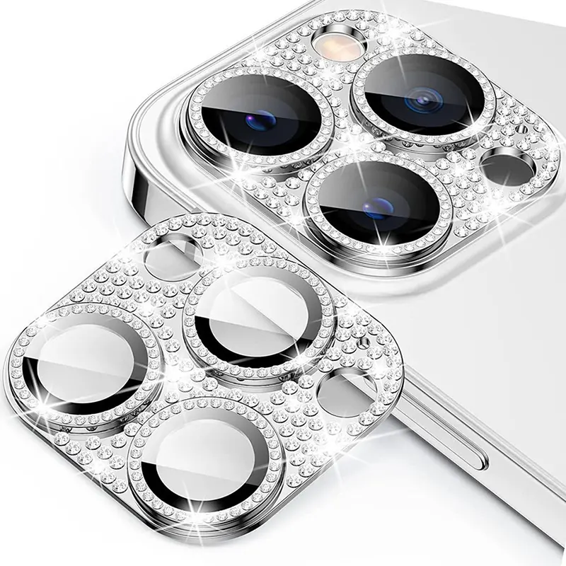 Diamond-encrusted Integrated Armor Lens Film iPhone15 ProMax Accessories Camera Protector iphone15 Lens Protector iphone13 14Pro