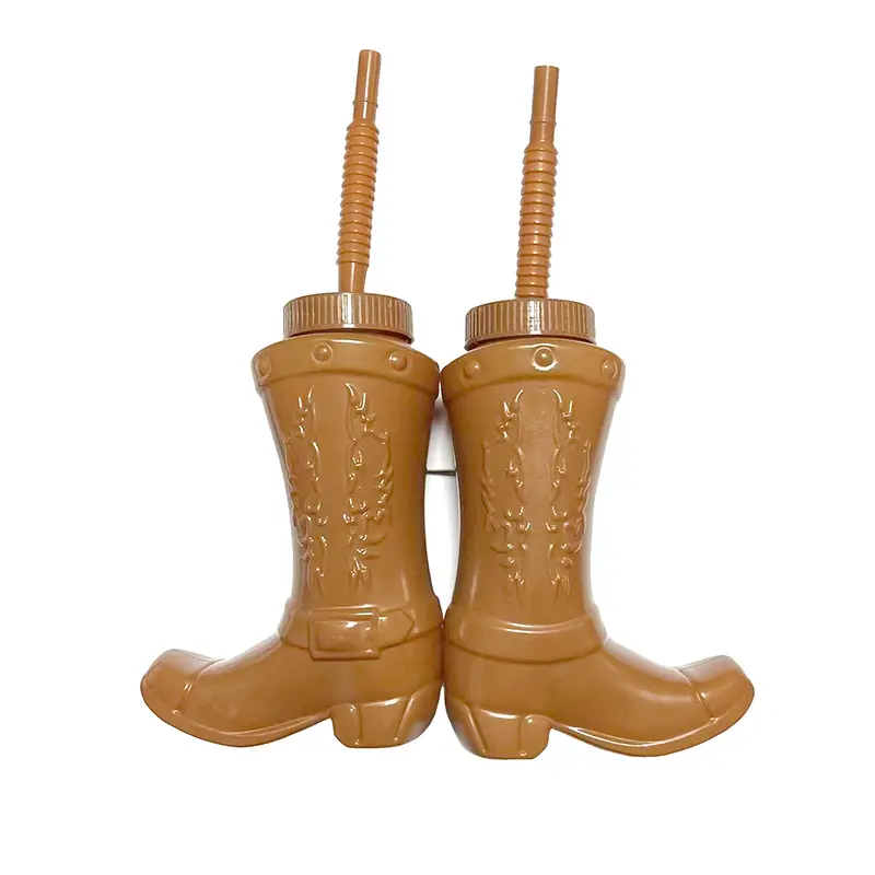 Western Cowboy Party straw cup Cowboy Boot shaped cup straw wild West wild cup straw kids West Cowboy themed Birthday decoration